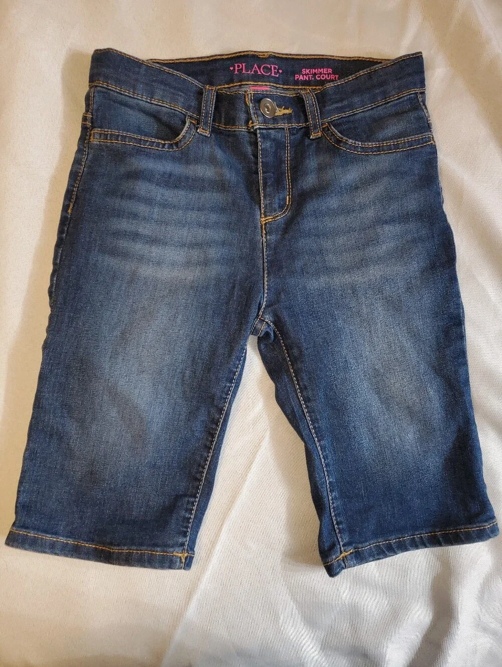 The Children's Place Girls' Blue Denim Capri Jeans, Set Of 2, Girls Size 8